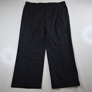 Hunt Club 40x30 Navy Striped Wool Cashmere Full Cut High Waist Pleated Pants